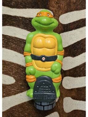 1990 Teenage Mutant Ninja Turtles Michelangelo Flashlight TMNT Happiness Express